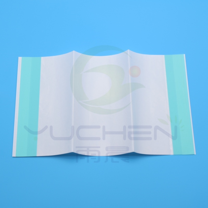 Rolo de filme inciso de PU/PE para campo cirúrgico com faixa verde - YuChen