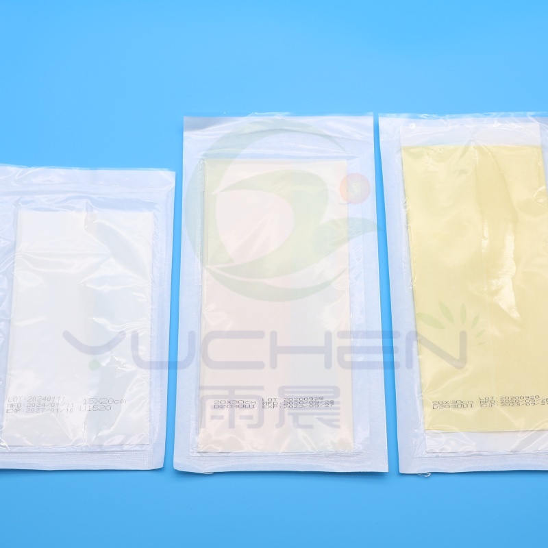 Rolo de filme inciso de PU/PE para campo cirúrgico com faixa verde - YuChen